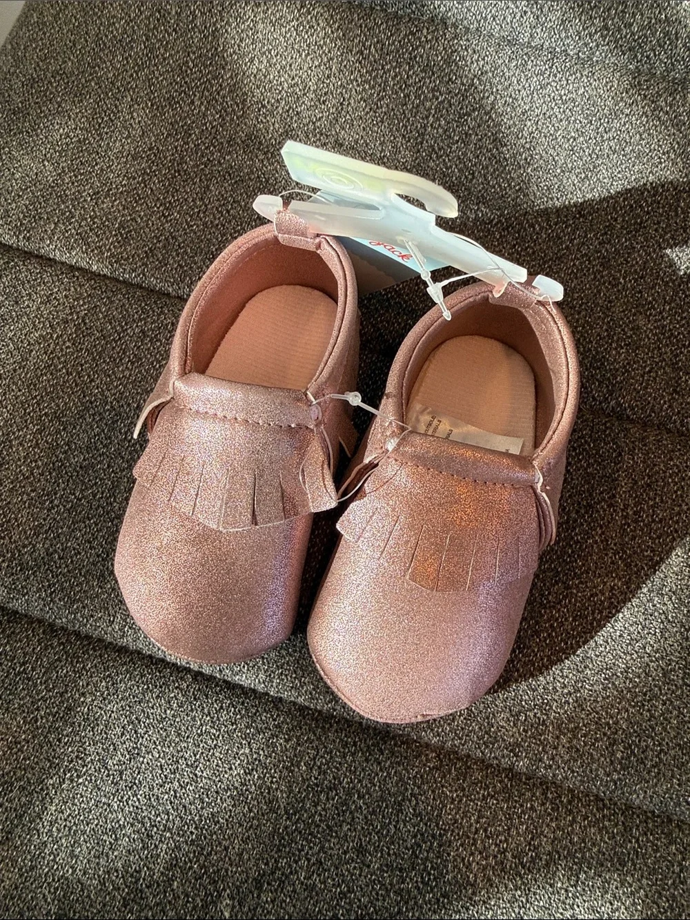 Cat & Jack Shimmering Rose Moccasins (9-12m)